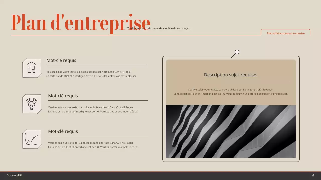 Accents de couleur orange avec marron et beige Carte de pointage simple