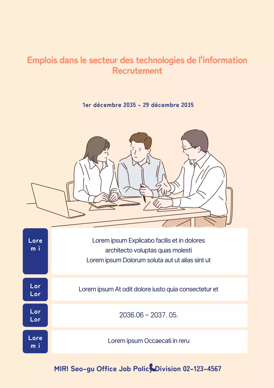 Recruter des entreprises pour participer à la création d'emplois beiges et simples