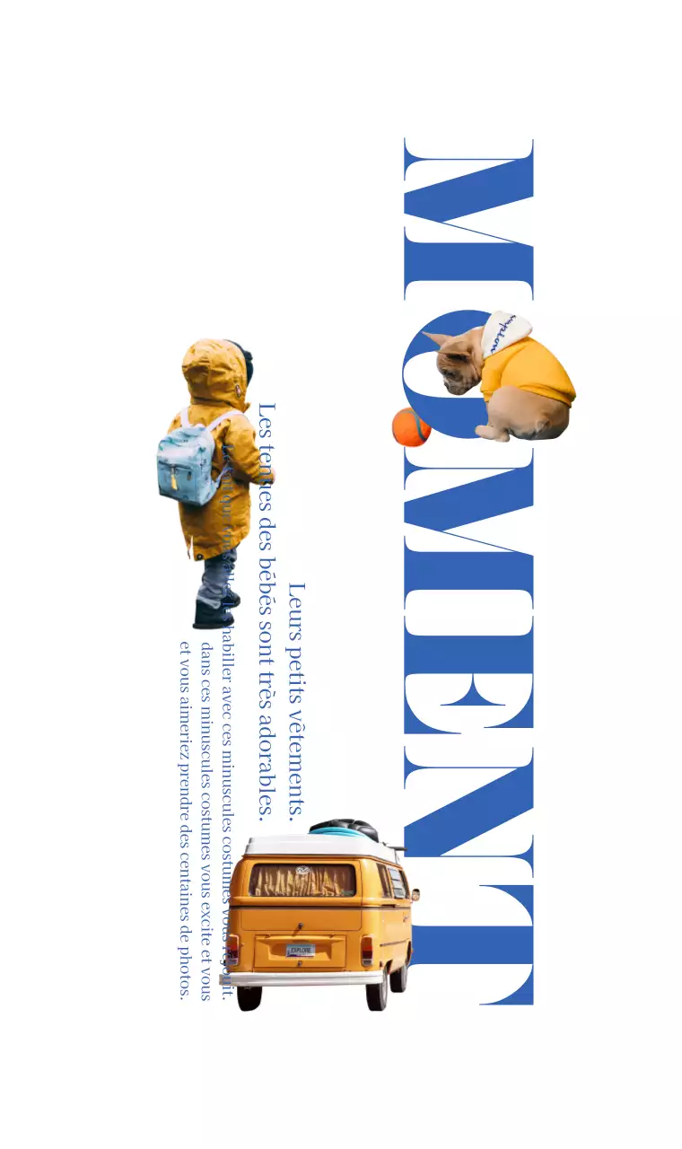 Typographie épurée et objets jaunes mignons