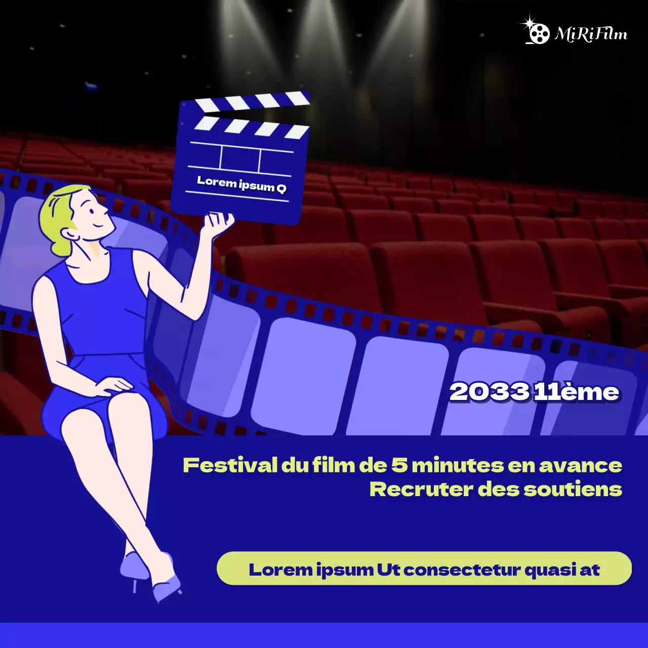 Recrutement de sympathisants pour le festival du film bleu et jaune