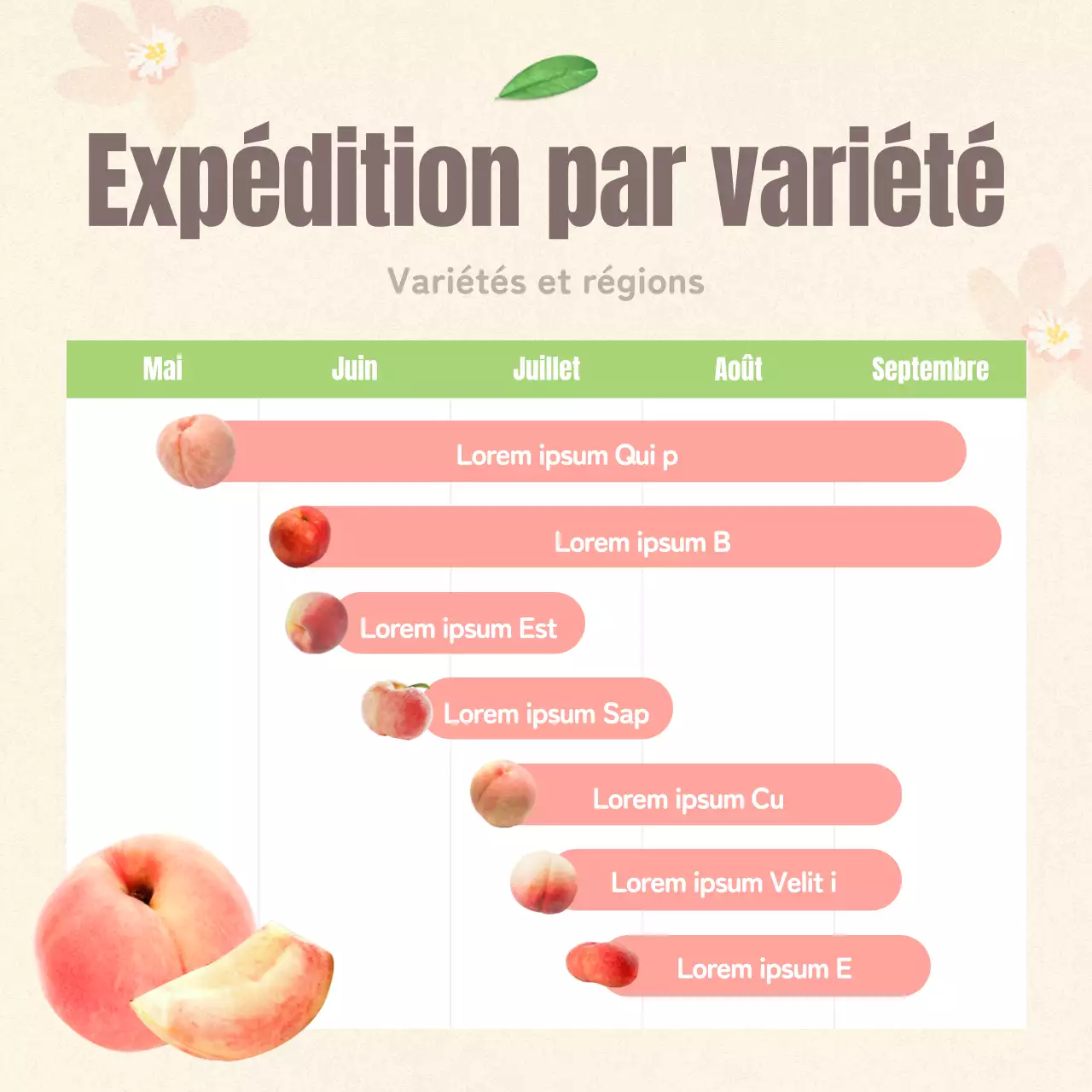 Comment conserver de jolis fruits dans les pêches roses et beiges