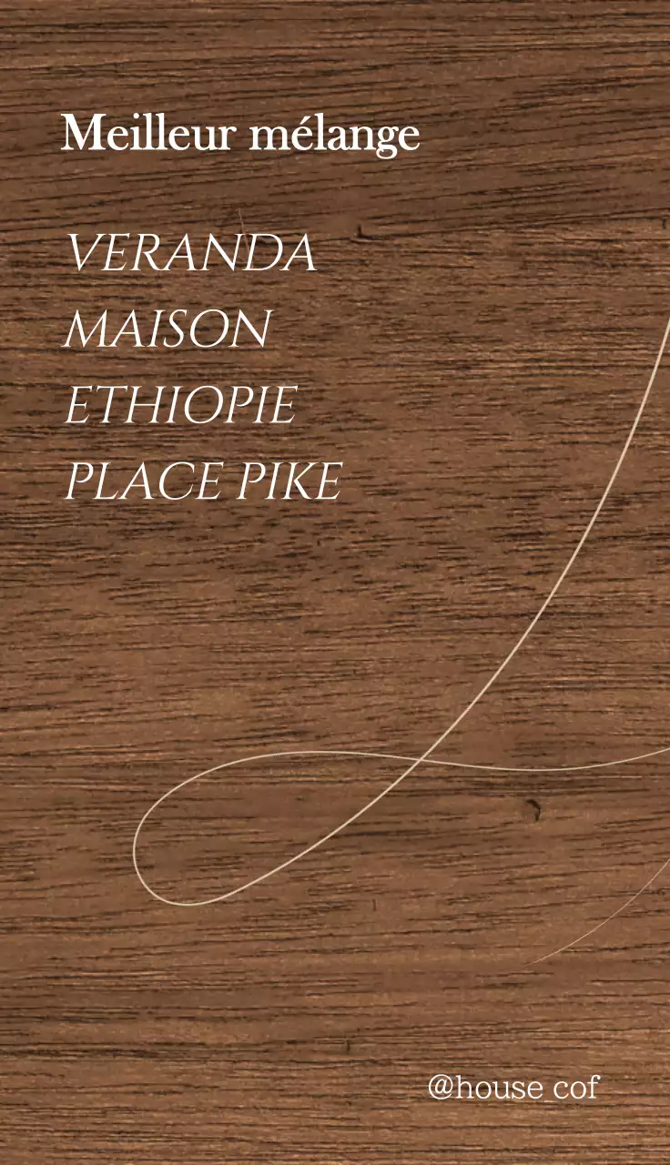 Porte Une enseigne de café classique avec un texte sur le café et des illustrations au trait.