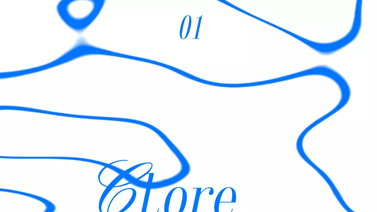 Trendiger Porträtbericht in Blau, Schwarz und Weiß