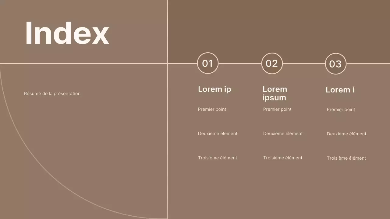 Un profil d'entreprise simple, brun et beige