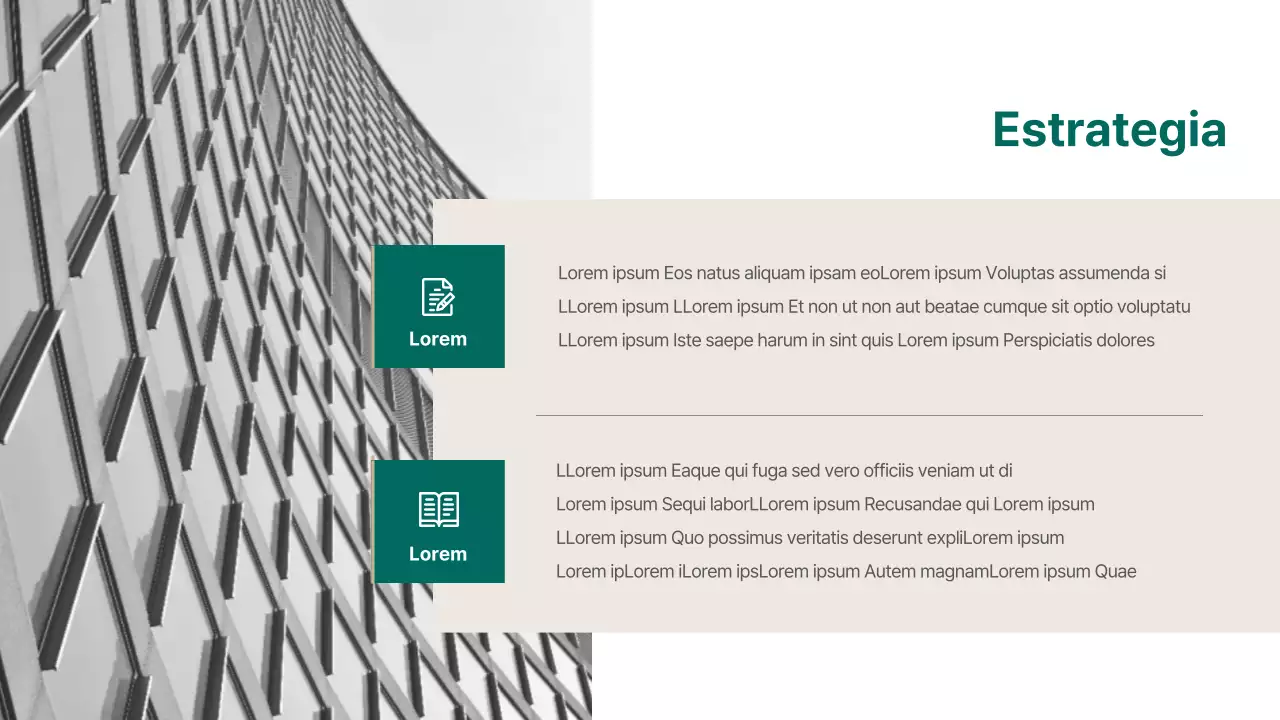 Un moderno informe de análisis de consultoría de admisiones en verde y beige