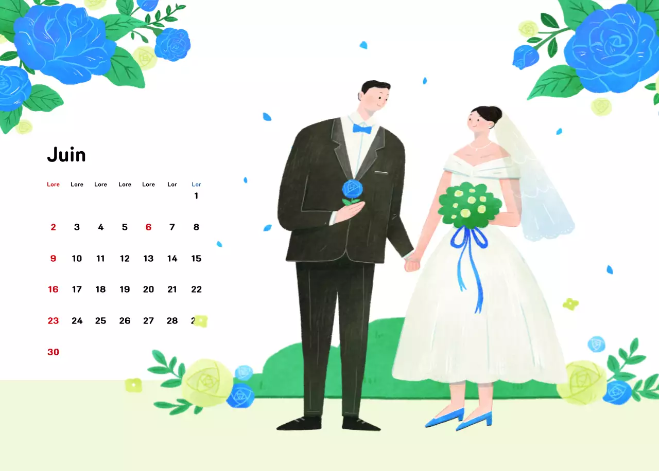Un calendrier du Nouvel An chaleureux et illustré