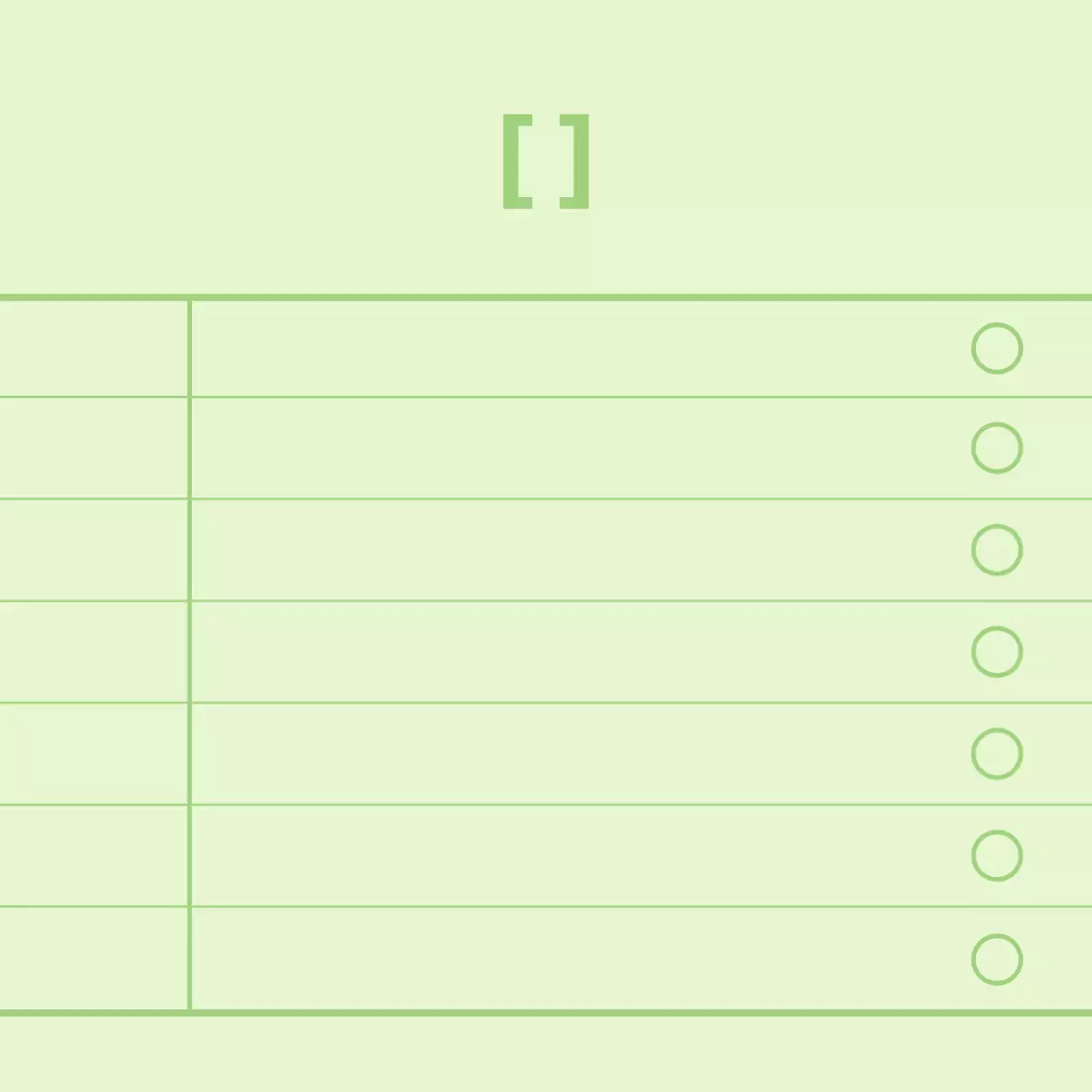 Articles personnalisés avec un concept de liste de contrôle épuré en chartreuse et en vert.