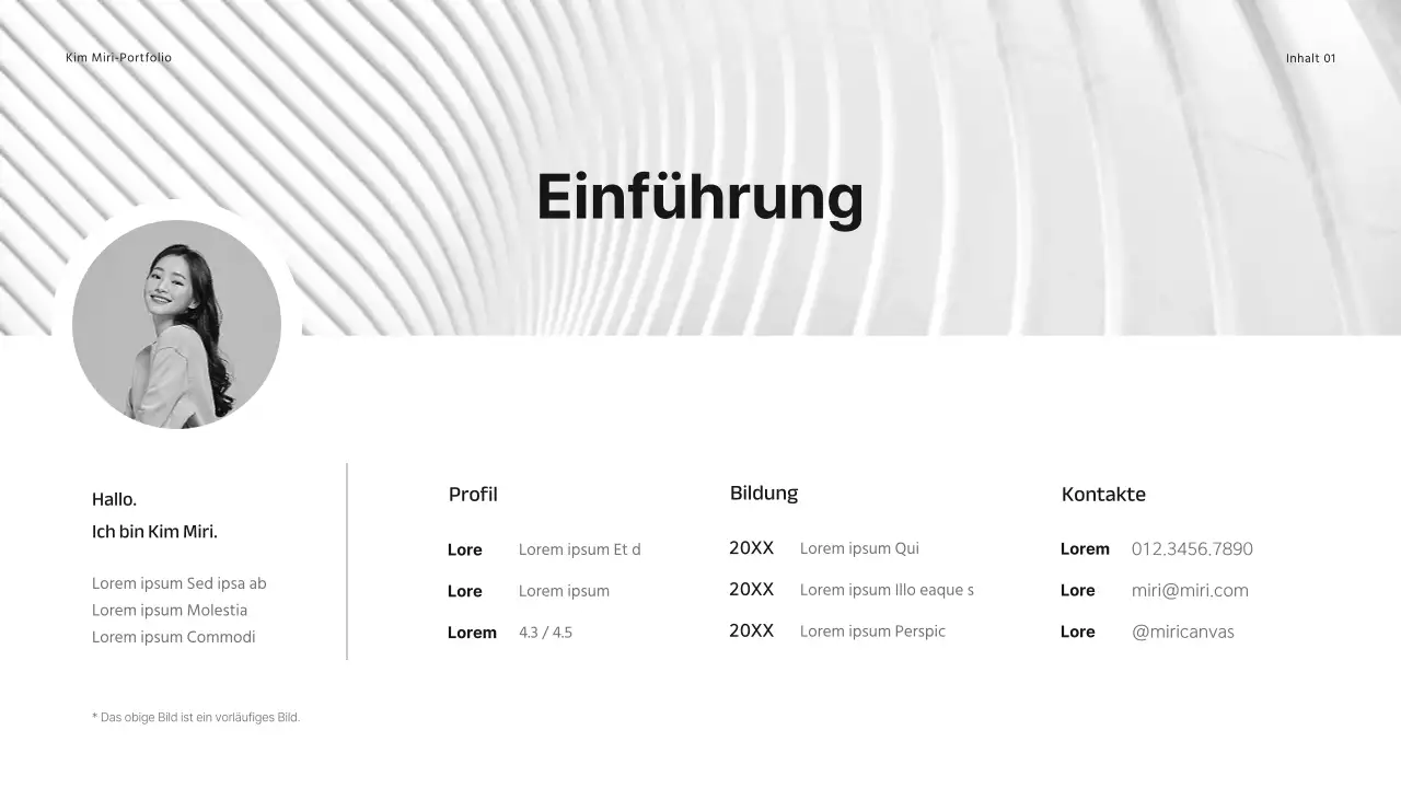 Einfache Studentenmappe in Weiß und Schwarz