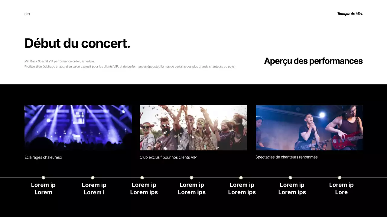 Une simple setlist de festival en noir et blanc