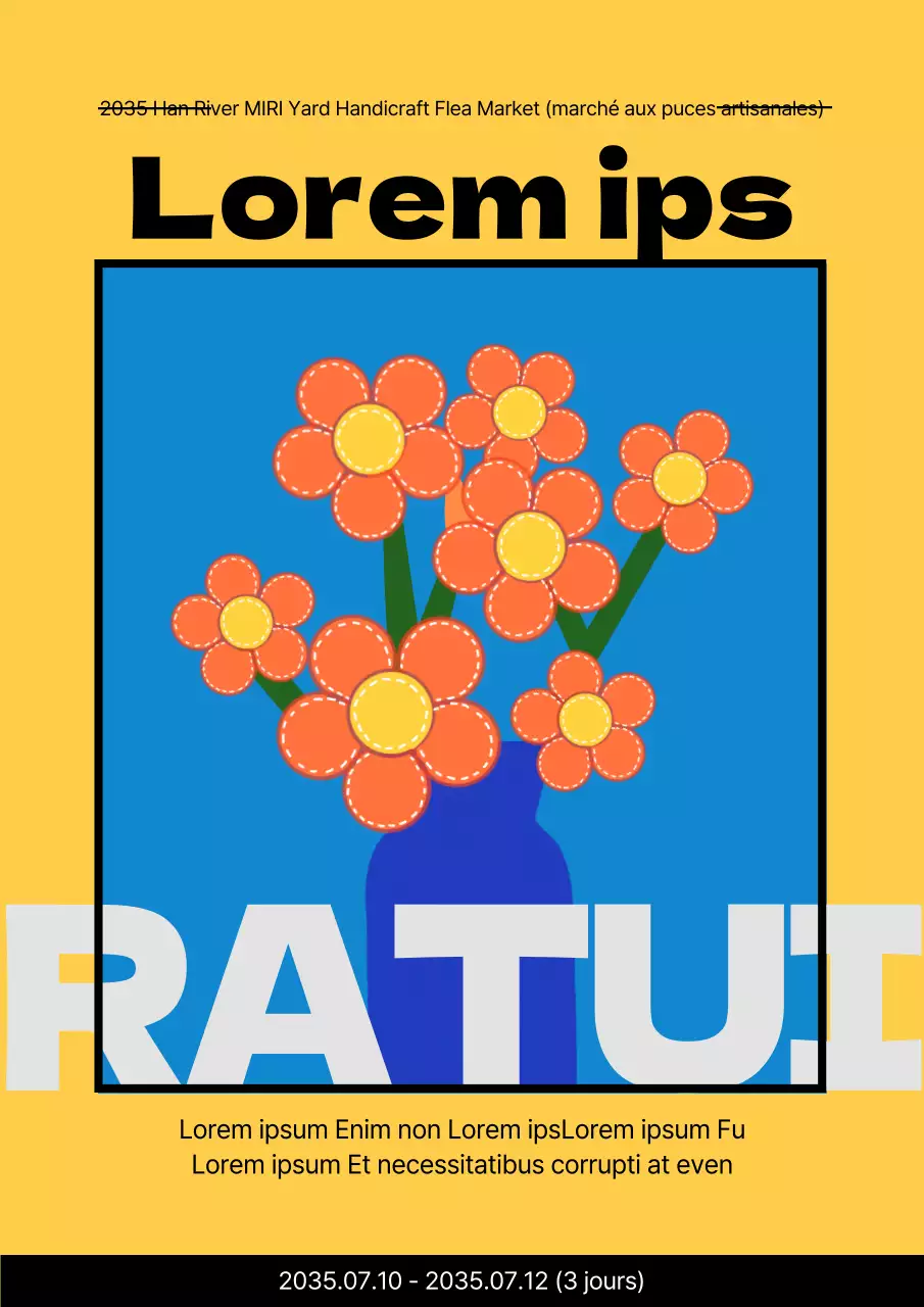 Promouvoir l'introduction du marché aux puces artisanal jaune et bleu