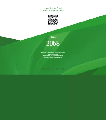 Texte simple mis en page avec des couleurs vertes et blanches Informations sur les séminaires de développement vert