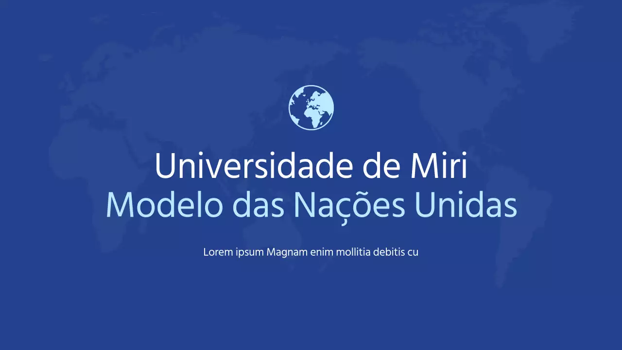 Apresentação simples, branca e azul, de um simulacro de concurso universitário