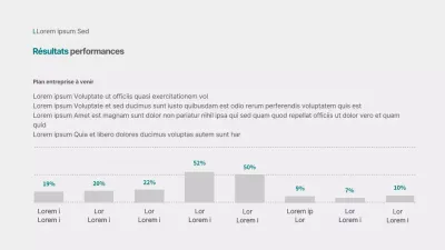 Infographie sur les diagrammes en colonnes avec un concept gris et turquoise