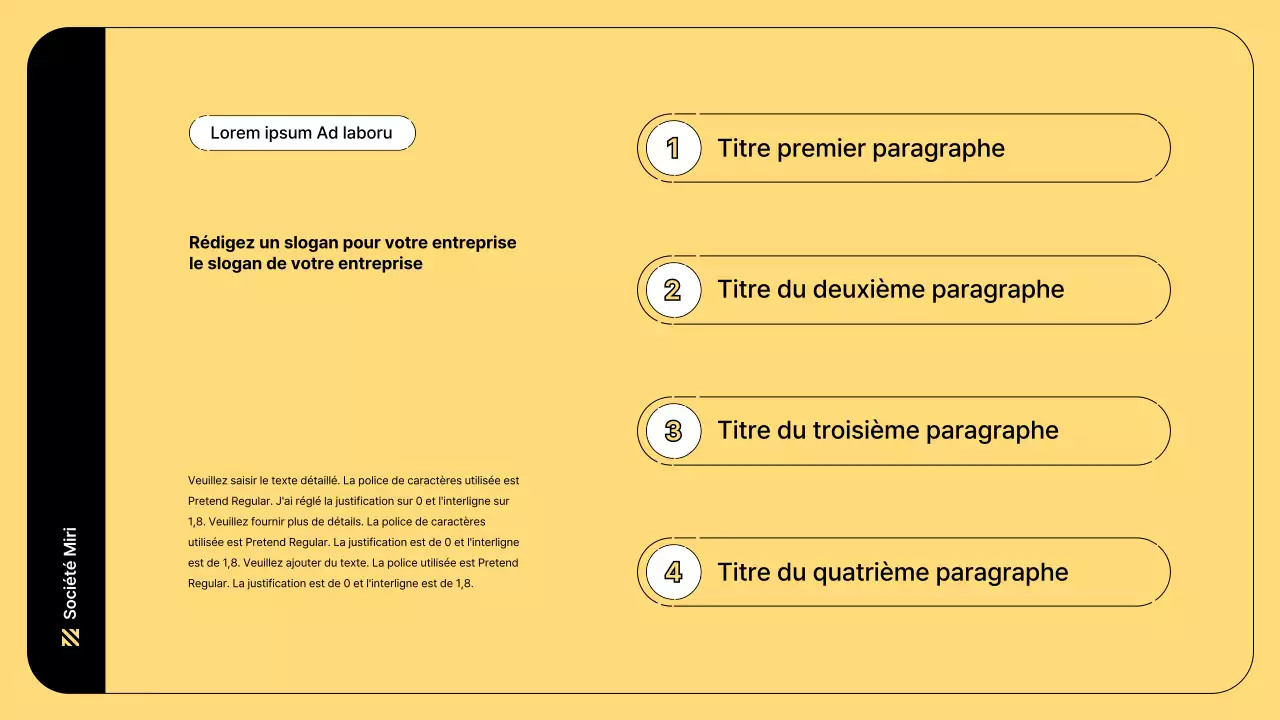 Illustration d'entreprise avec des lignes simples et la couleur jaune
