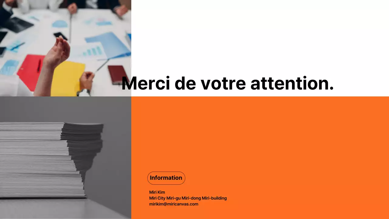  Rapport d'activité minimaliste en orange et noir