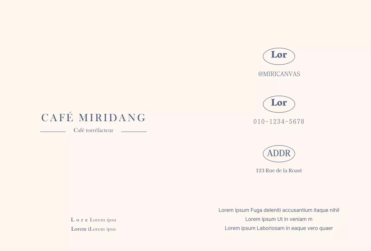 Faites la promotion d'un café avec une photo émotionnelle en blanc et bleu.