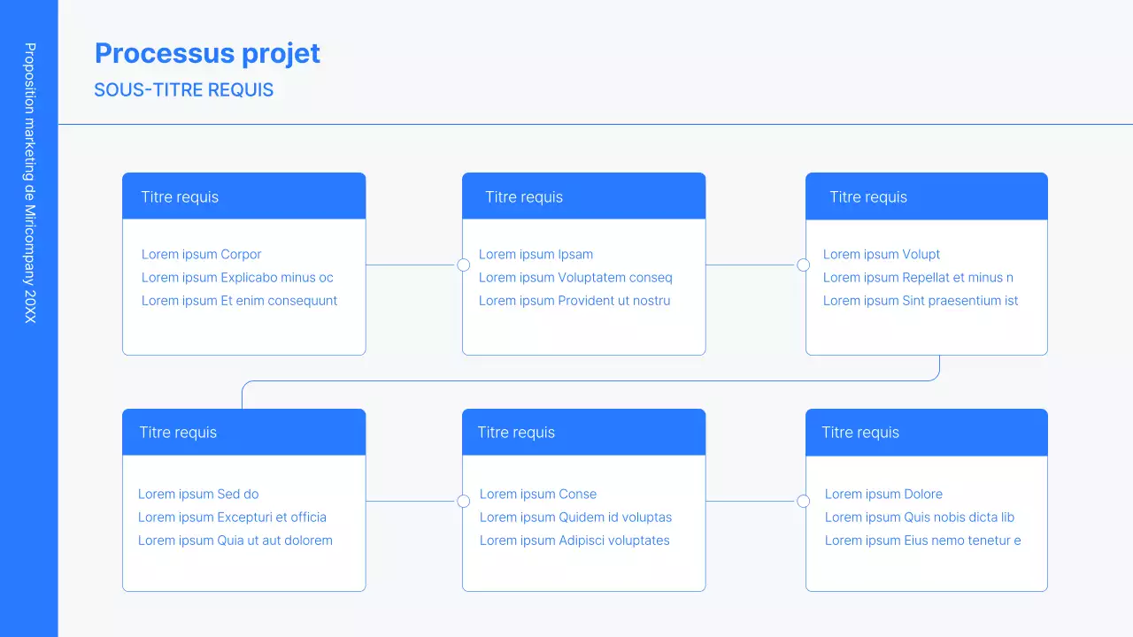 Kit de concept d'entreprise avec des lignes bleues, minimalistes et simples