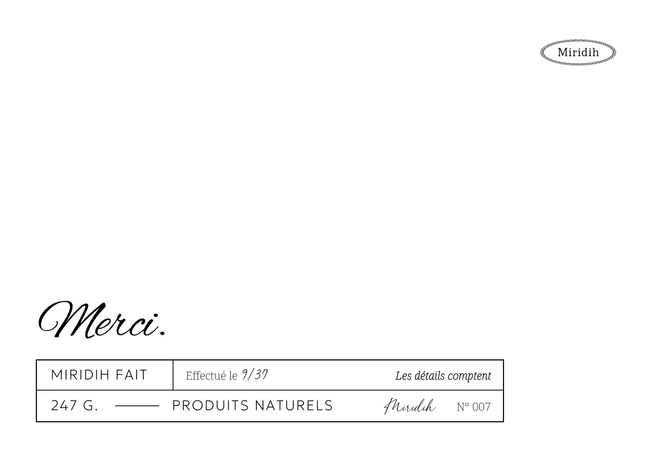 Enveloppes de remerciement marquées avec texte et lignes