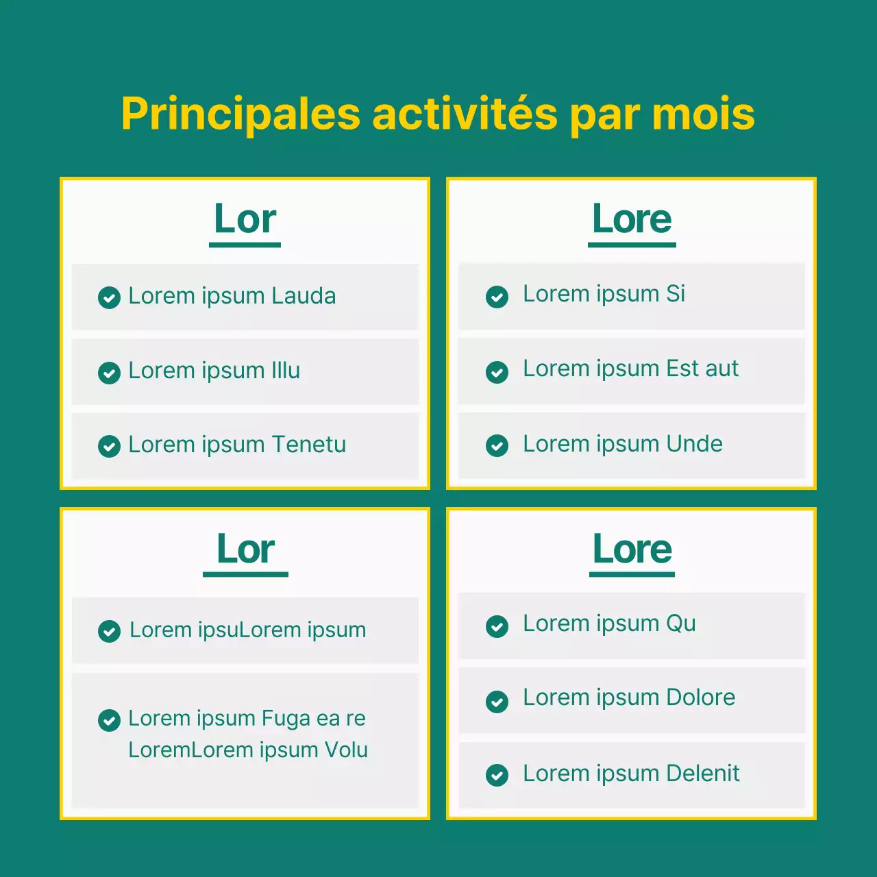 Carte de vœux de l'université jaune et verteNews design