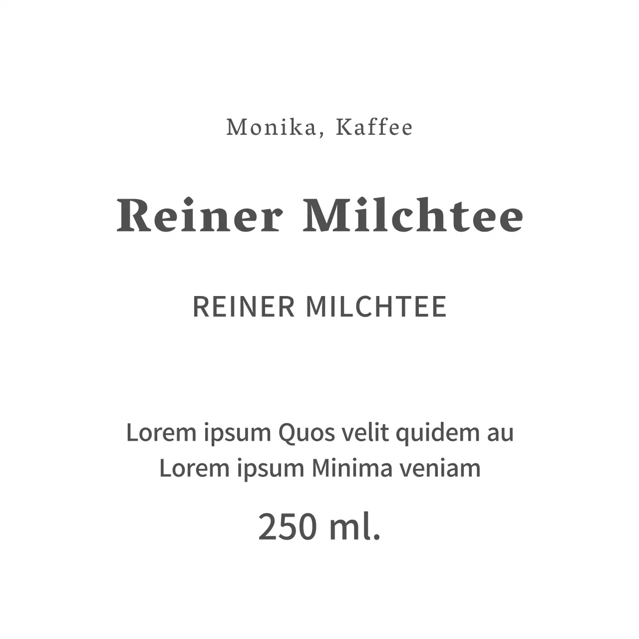Reiner Milchtee