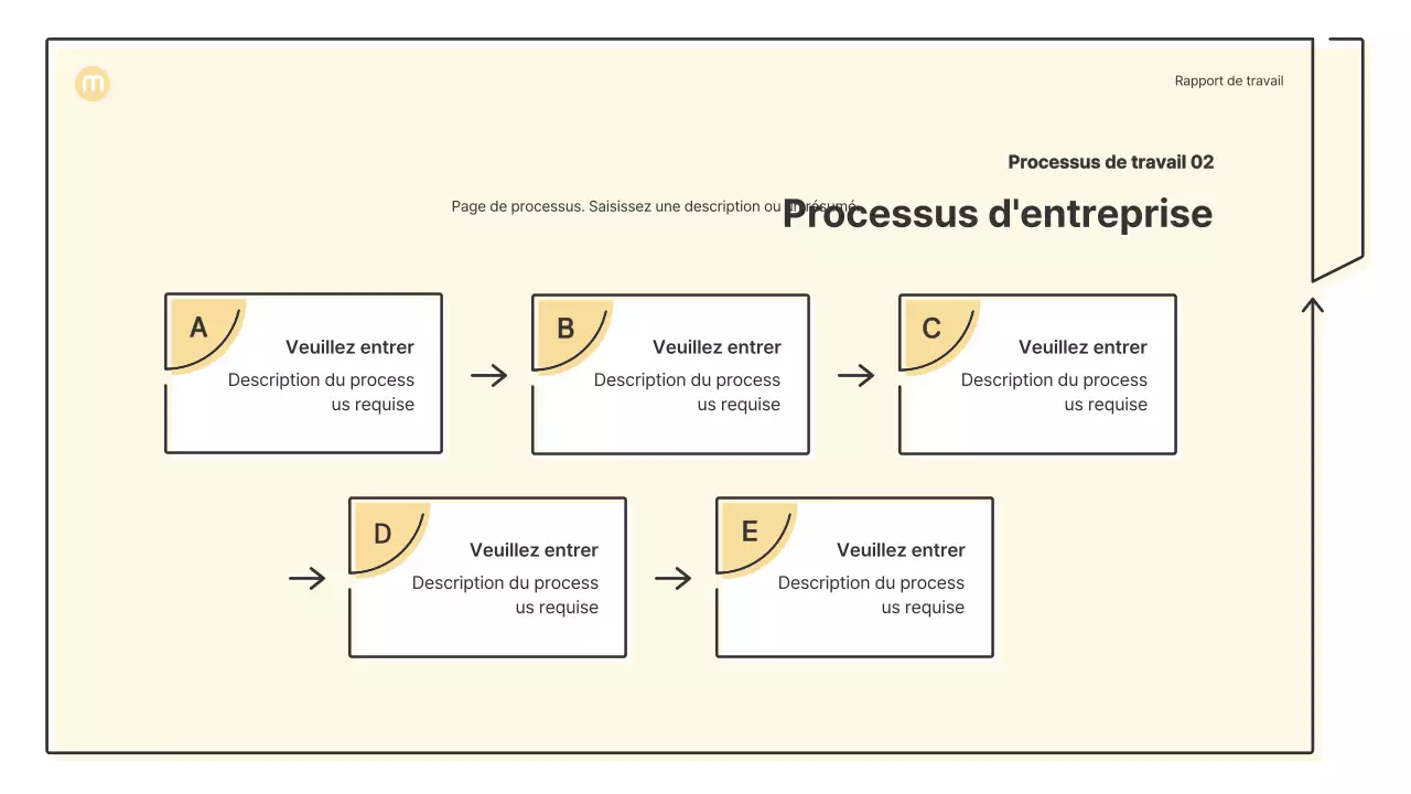 Formes ponctuelles avec flèches en jaune clair Kit de présentation d'entreprise