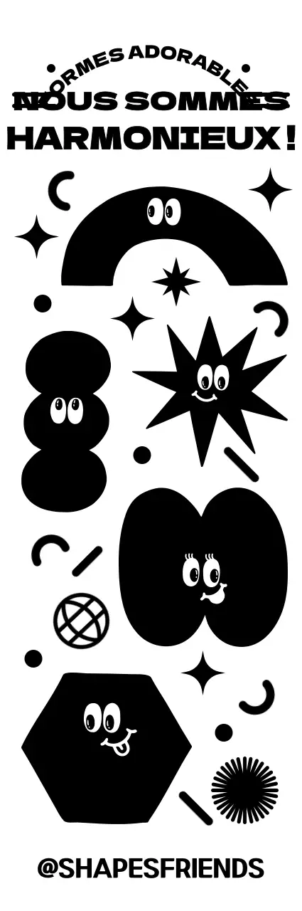 Une collection de formes rondes et mignonnes pour des produits conceptuels