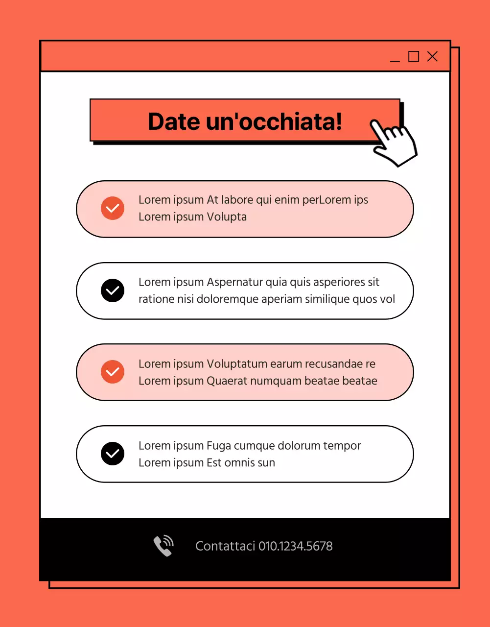 Promuovete la vostra esperienza di consulenza sul curriculum con un semplice concetto di ebook in bianco e rosso.