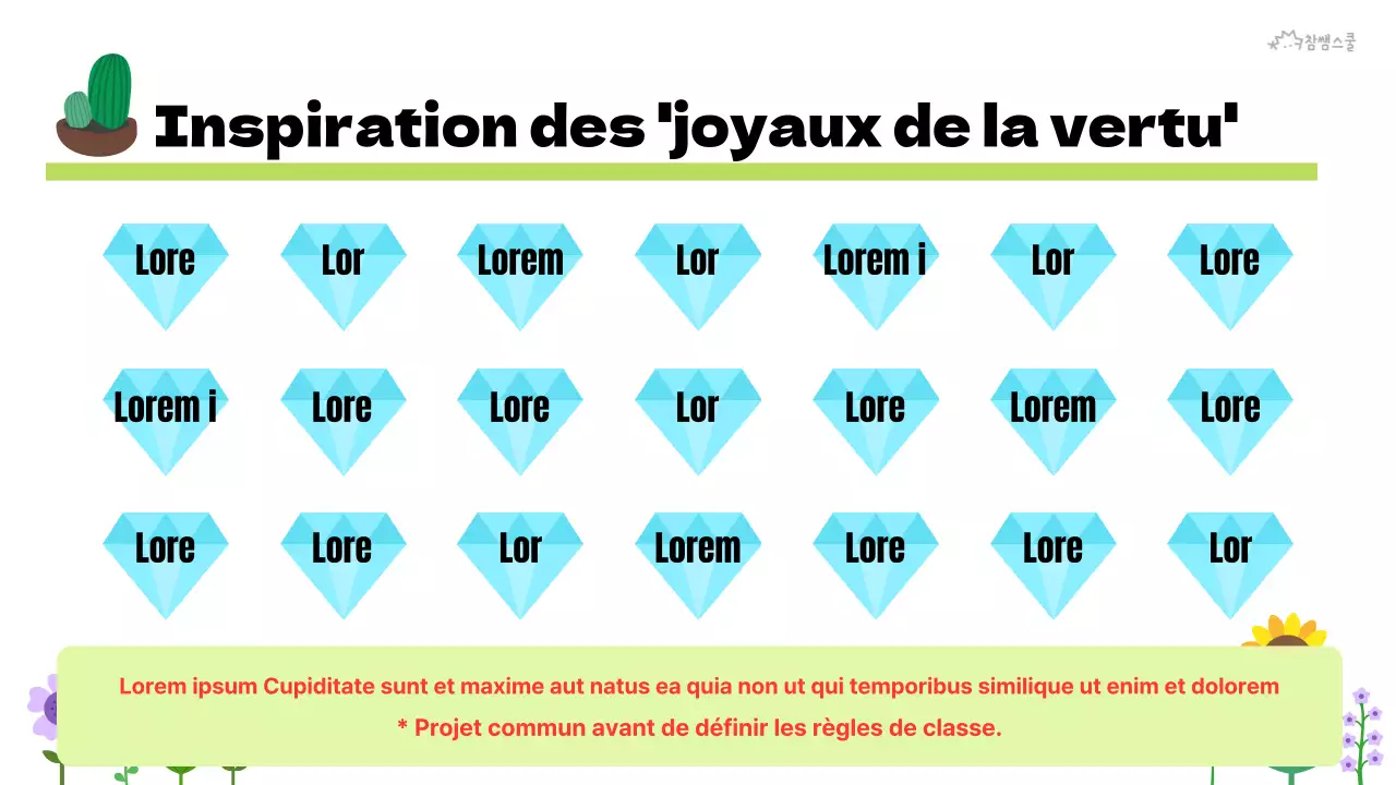 Règles de classe pour l'enseignement élémentaire
