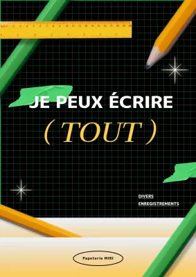 Artwork stationery brand with green yellow points on a black background