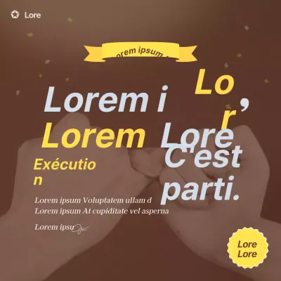 Marron Jaune Propre centré sur le texte Victoires électorales locales Médias sociaux