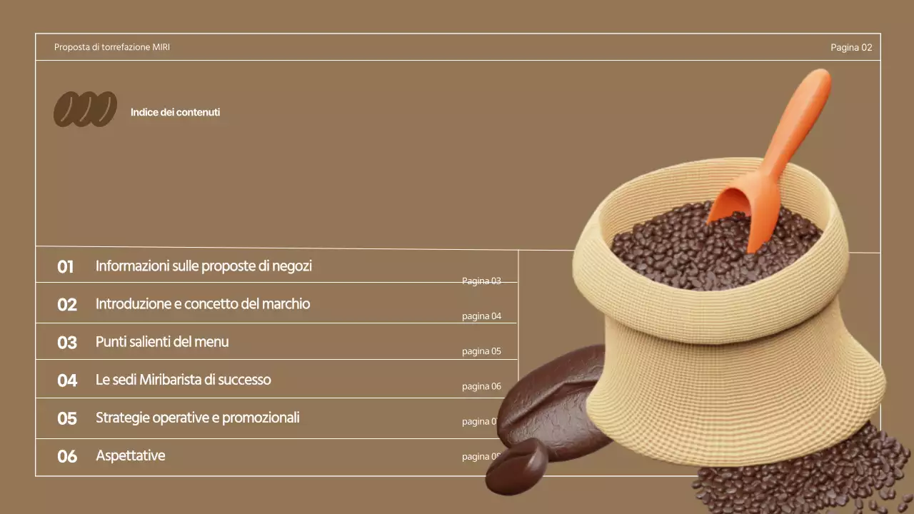 Marrone 3D Illustrazione Retro Concept Cafe Proposta per un caffè