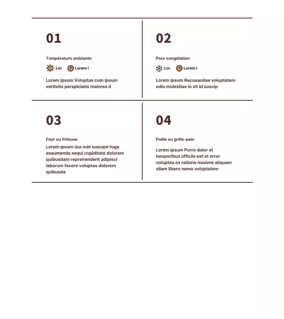 Marron, style de mise en page simple pour le texte Pain d'information