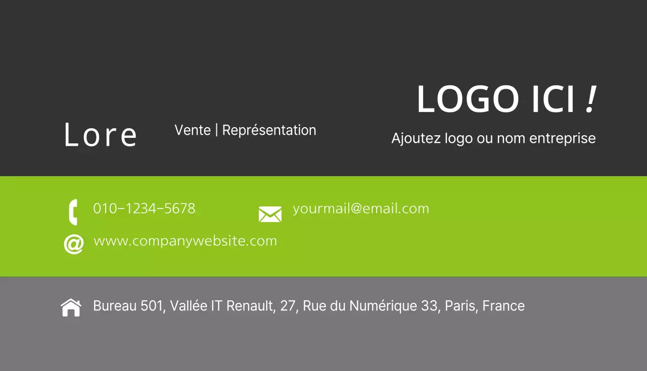 Cartes de visite d'entreprise