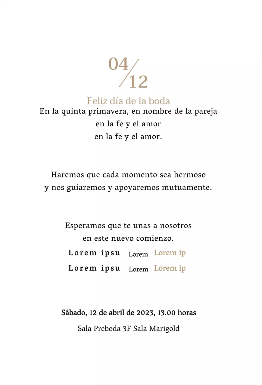 Invitación de boda con concepto de texto limpio y marco ovalado