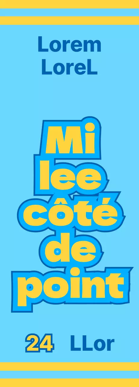 Dépanneur avec des icônes bleues et jaunes promouvant divers services