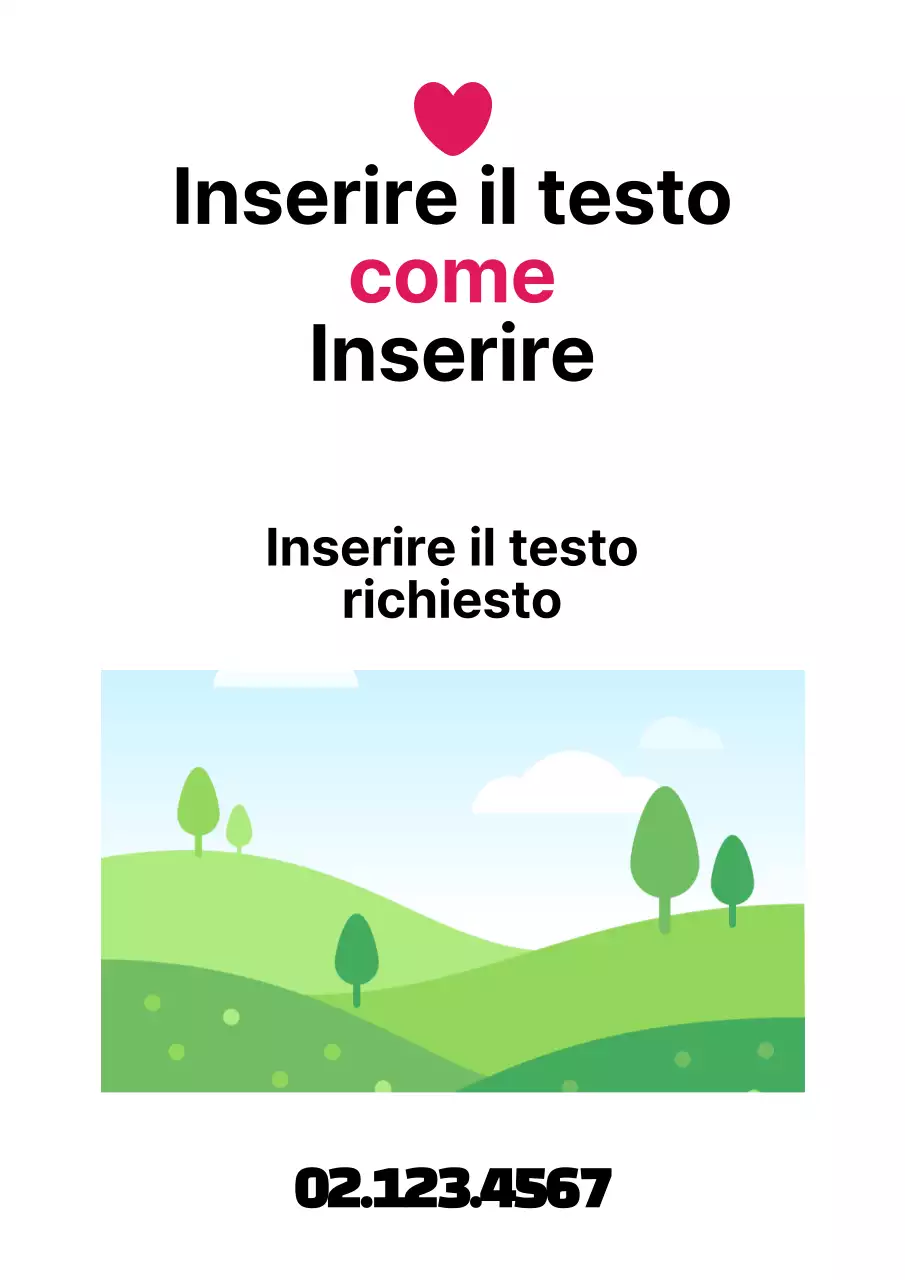 Promozione semplice con illustrazione di cuore nero e rosa e foto