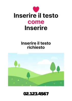 Promozione semplice con illustrazione di cuore nero e rosa e foto