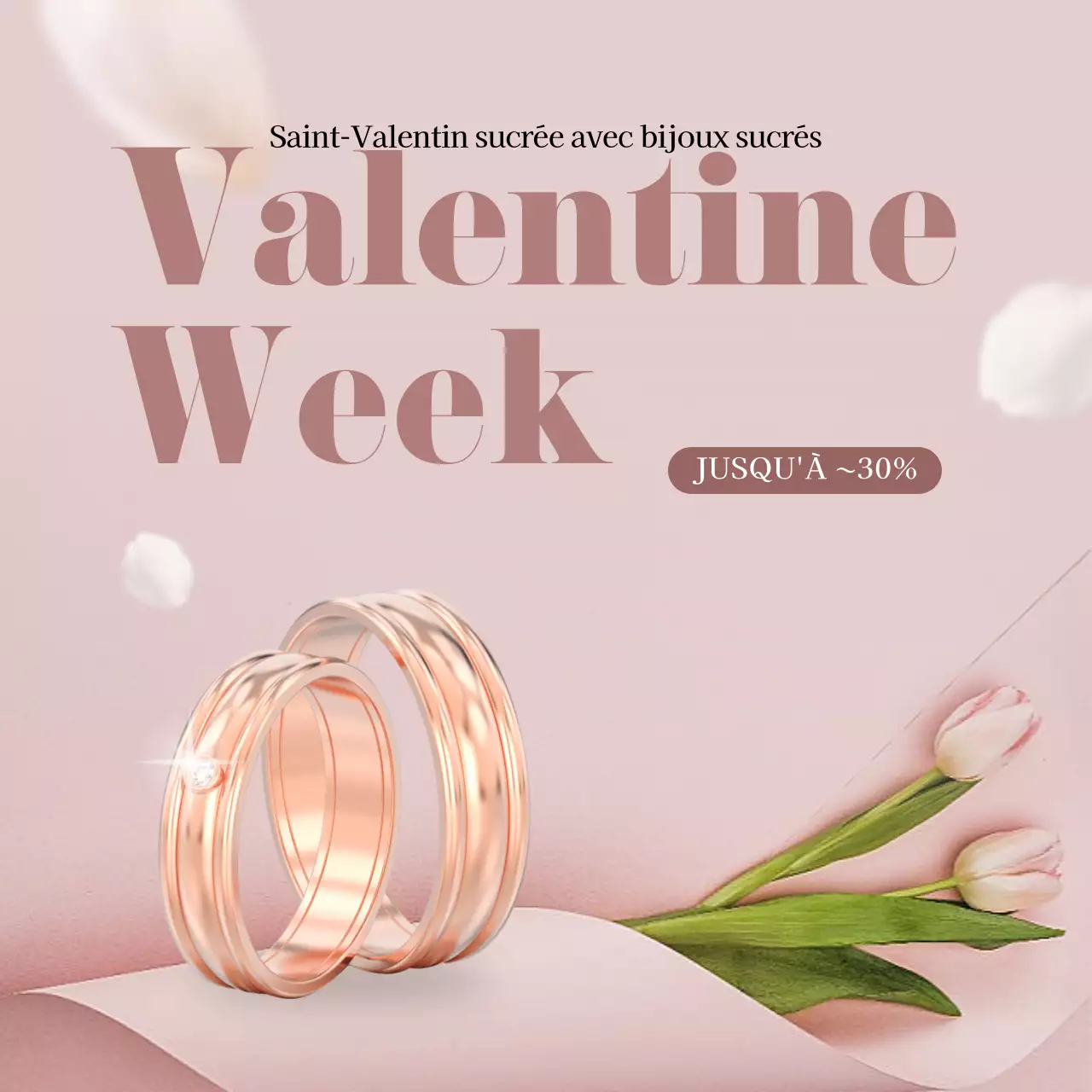 Pink Pastel Jewellery Store Valentine's Day Event Social Media Square