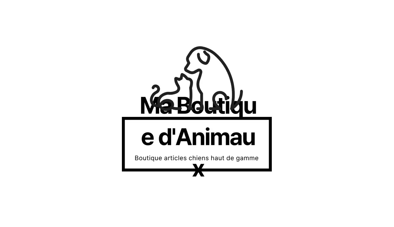 illustration noire logo simple animalerie