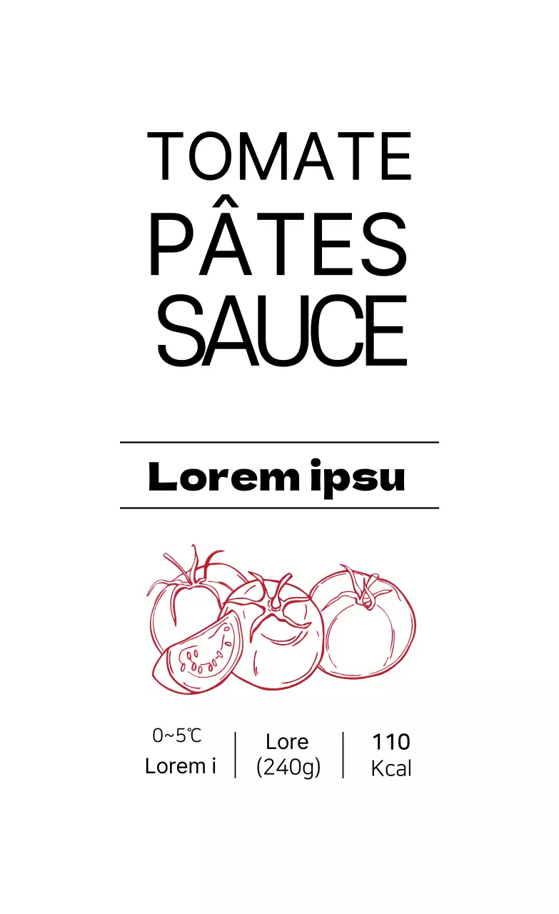 Étiquettes alimentaires blanches illustrées et propres