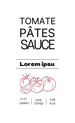 Étiquettes alimentaires blanches illustrées et propres