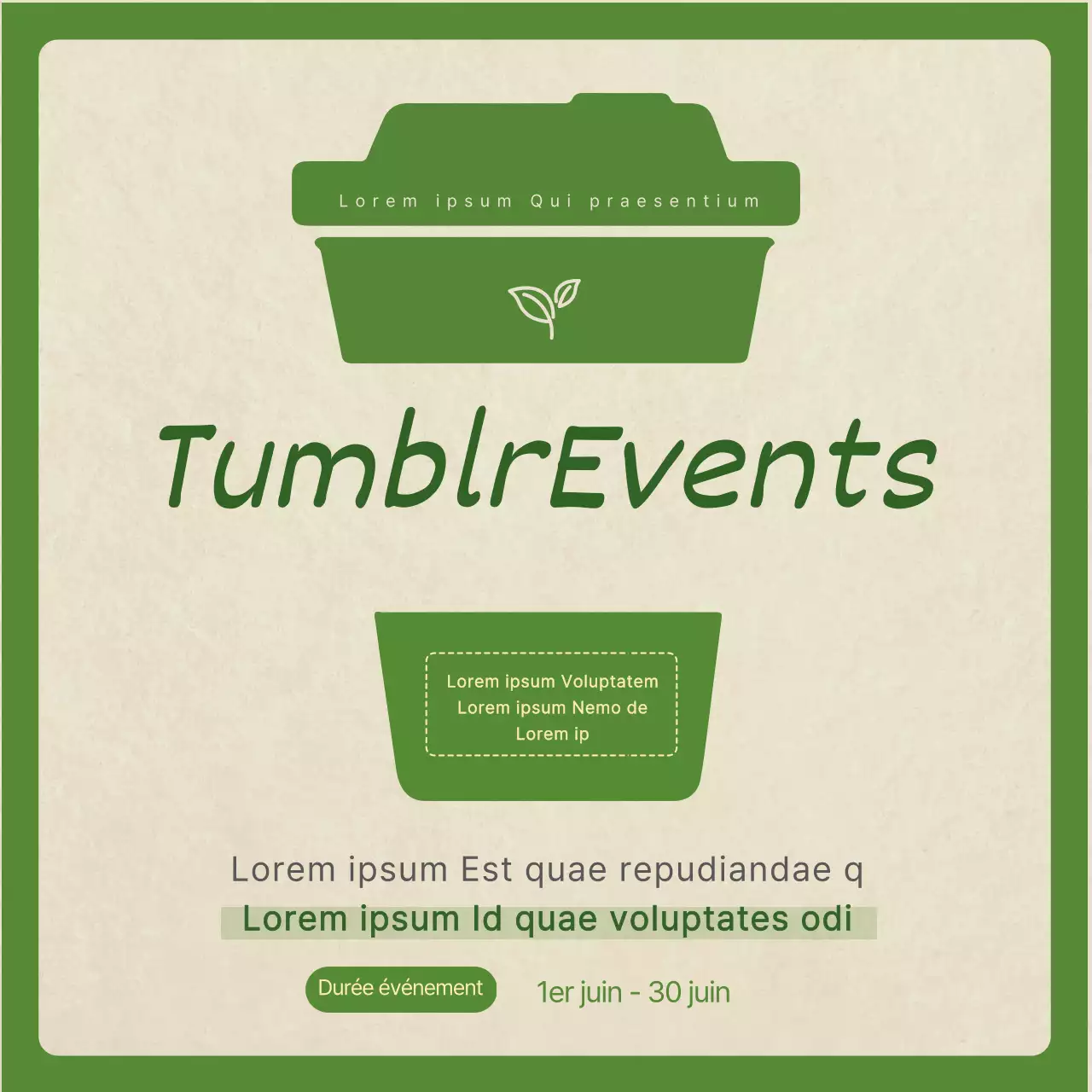 Un événement Tumblr simple et écologique