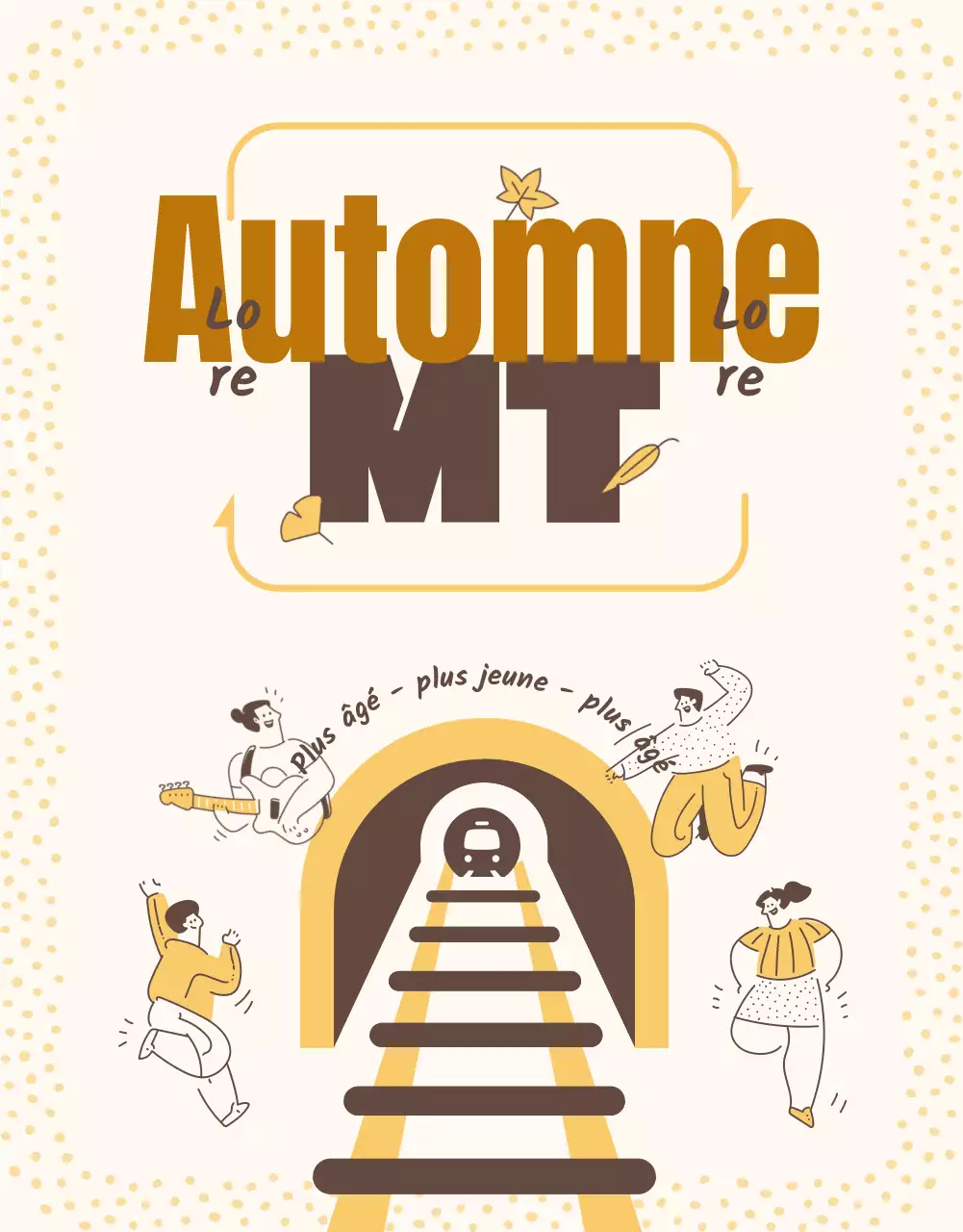 Les promotions et applications MT d'automne dans une ambiance brune et joyeuse