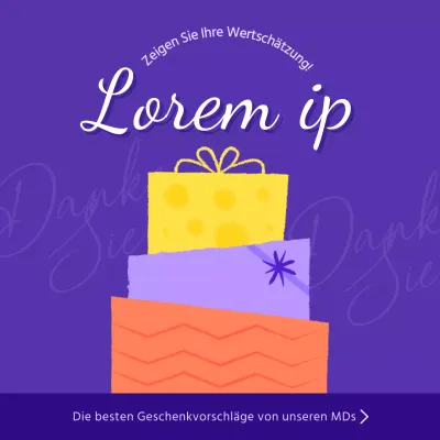 Förderung eines modernen und luxuriösen Geschenkeladens in Lila