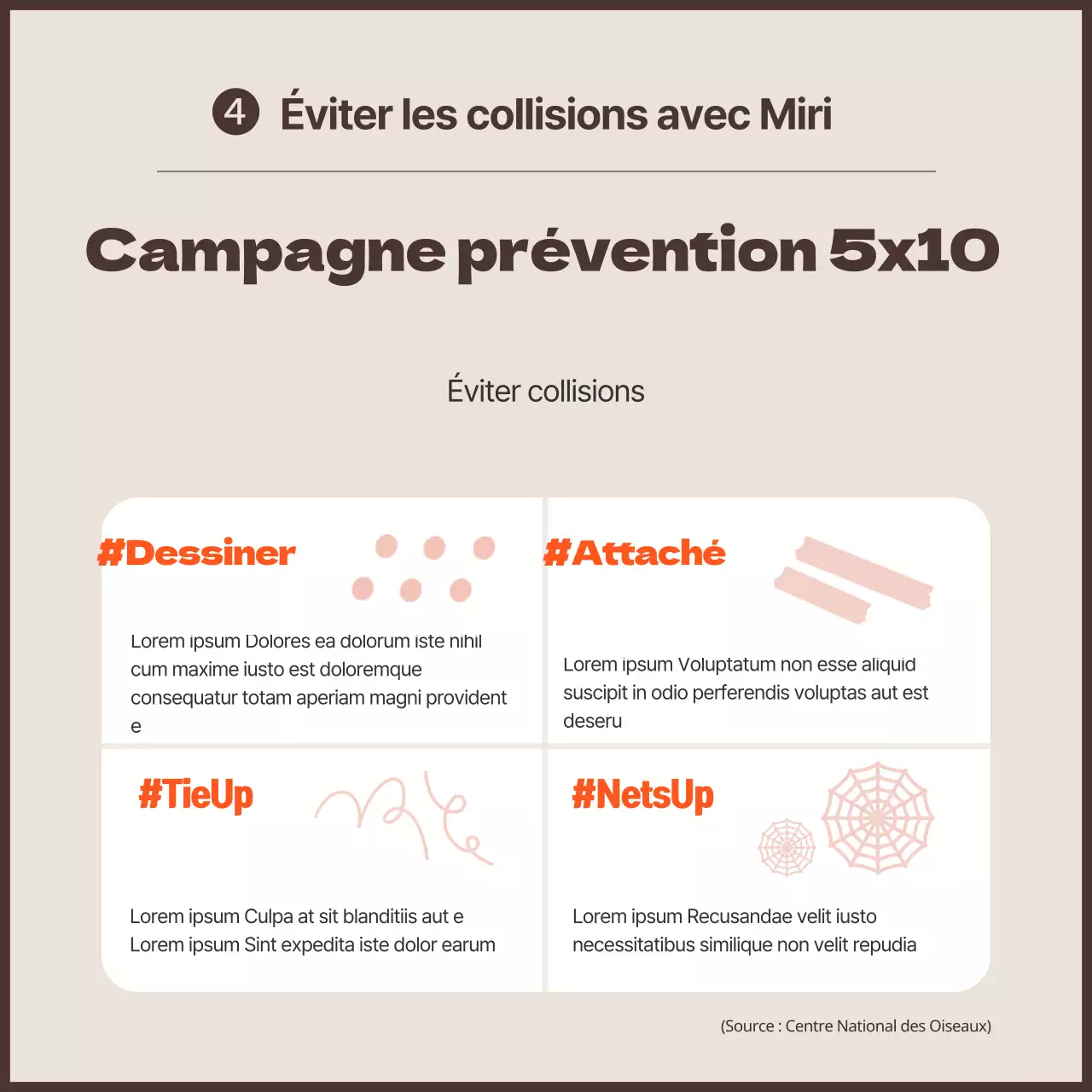 Une campagne anti-collision avec des accents orange