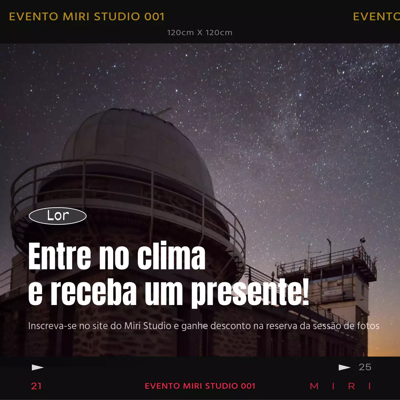 Guia de eventos do estúdio Video Film Concepts