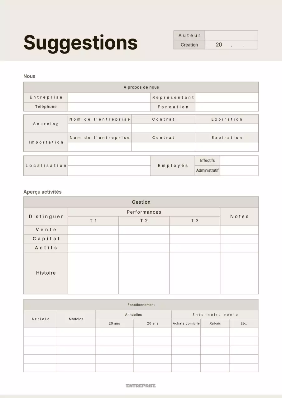 Une proposition de produit simple en blanc et beige