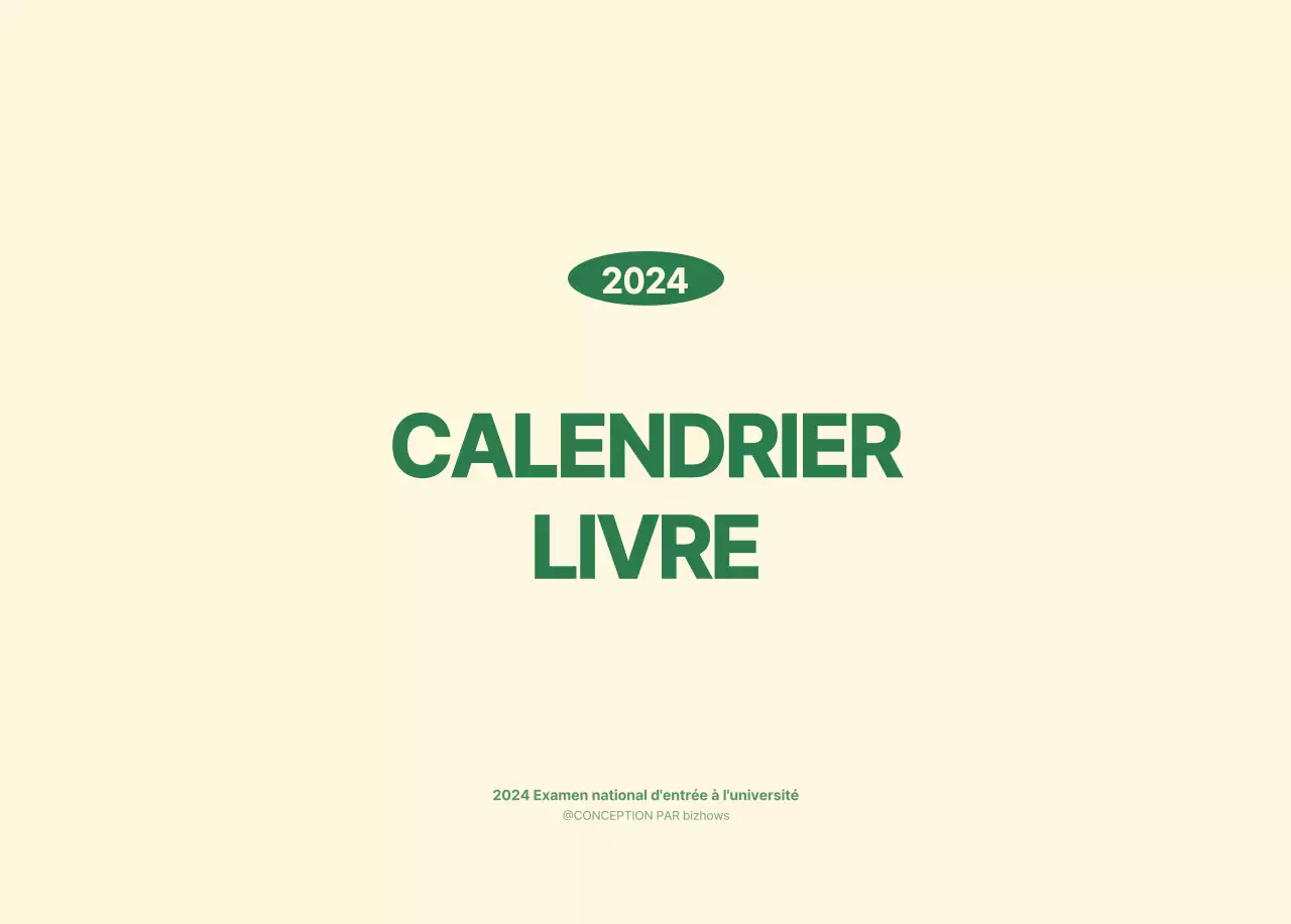 Calendrier mural SAT D-day notepad concept en vert et jaune clair