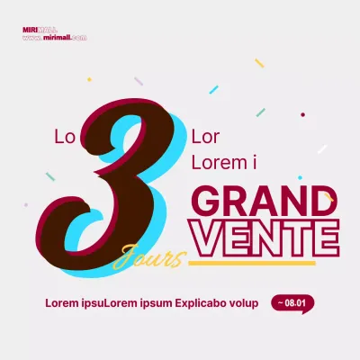 Vente flash de 3 jours