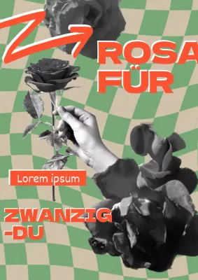Vintage konzeptionelle Coming-of-Age-Plakat in grün und orange